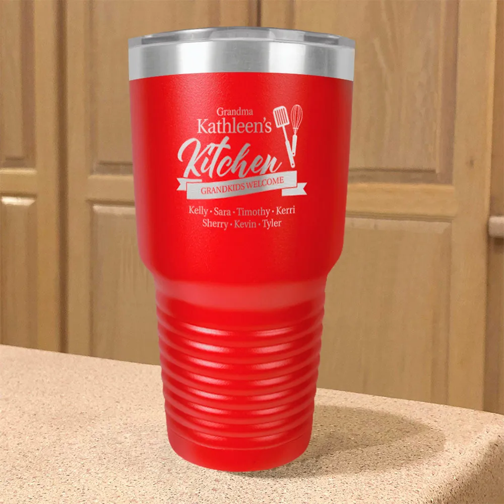 Personalized Stainless Steel Tumbler Grandkids Welcome