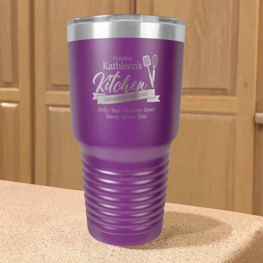 Personalized Stainless Steel Tumbler Grandkids Welcome