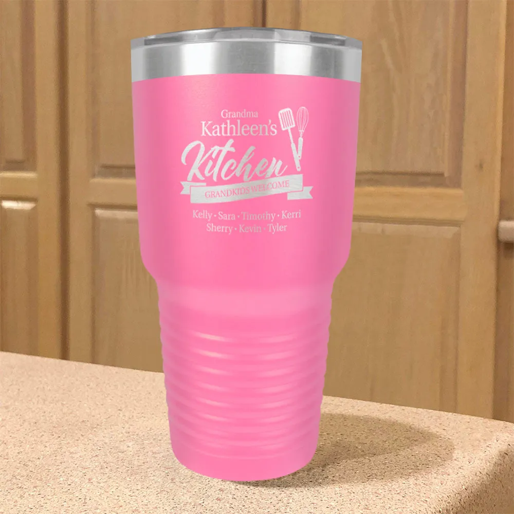 Personalized Stainless Steel Tumbler Grandkids Welcome