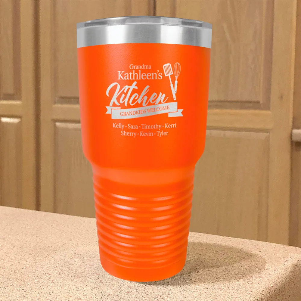 Personalized Stainless Steel Tumbler Grandkids Welcome