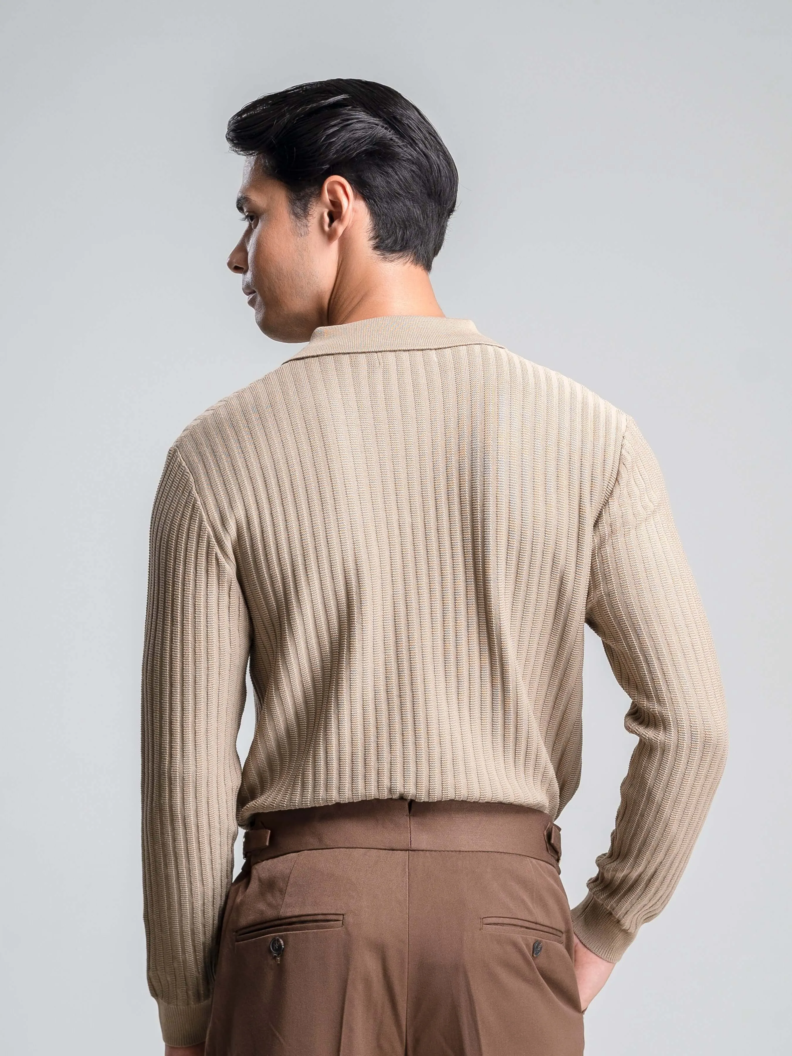 Raoul Knit - Beige Quarter-Zip