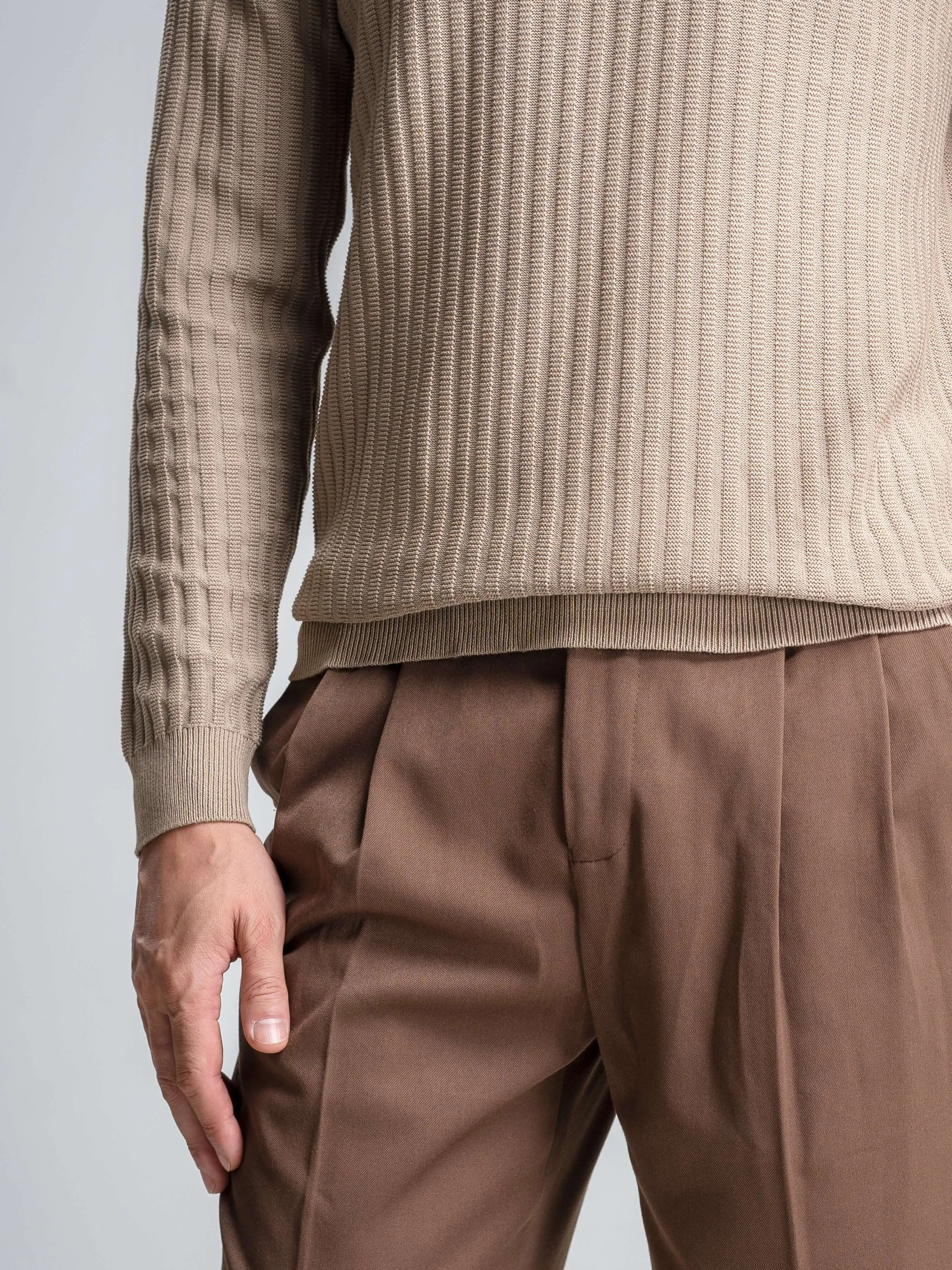 Raoul Knit - Beige Quarter-Zip