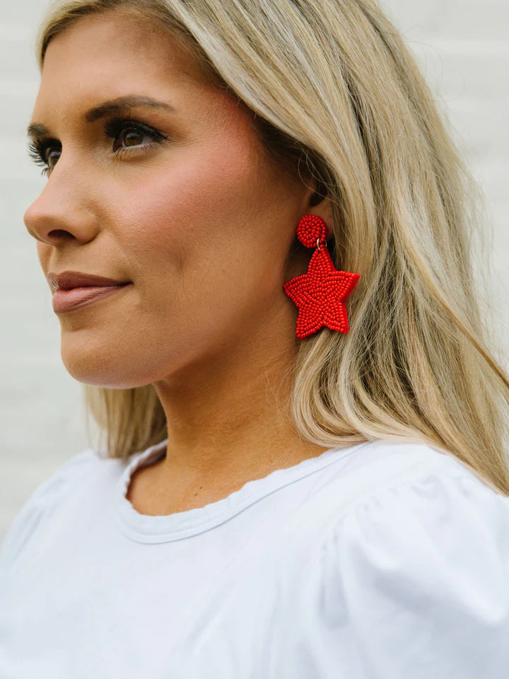 Red Star Earrings - Michelle McDowell