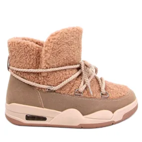 Remal Khaki insulated snow boots beige