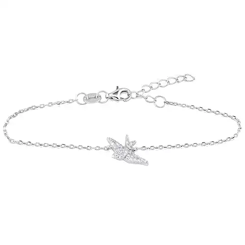 Silver Bird Bracelet with CZ - BZ209