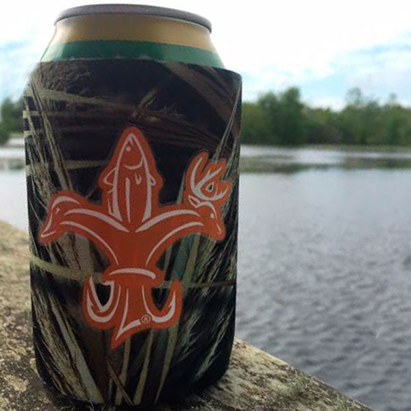 Sportsman Koozie - Orange w/ Camo