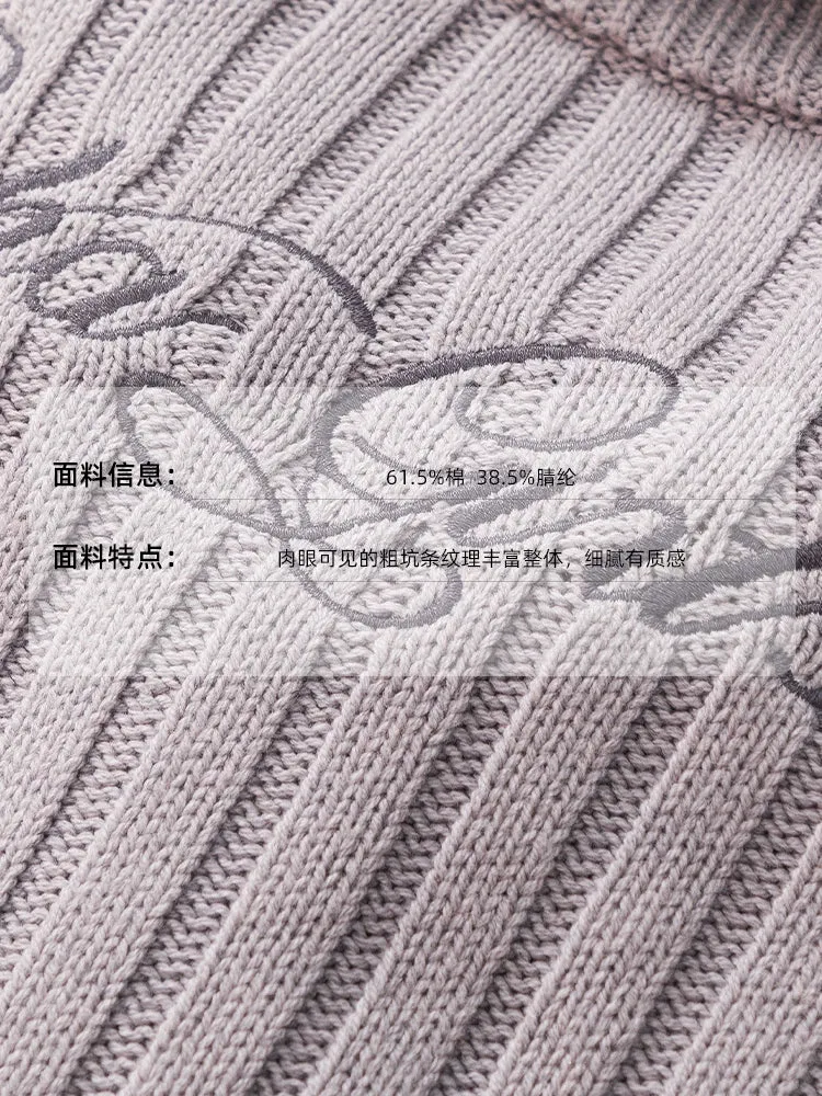 Spring 2024 sweater jacket sweet and cool age-reducing casual versatile vertical pit strip knitted cardigan