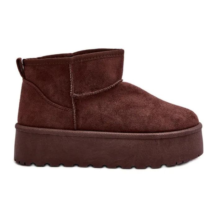 Suede Snow Boots On Corcoran Brown Platform