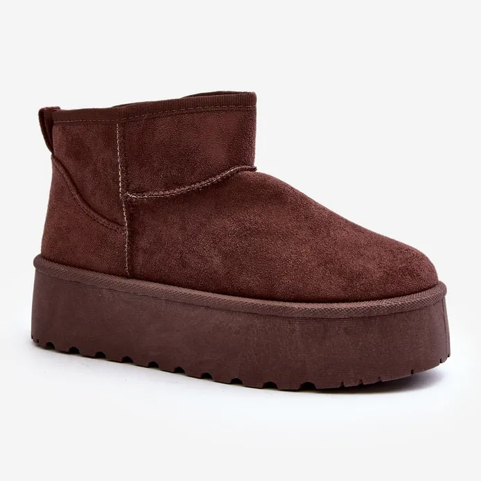 Suede Snow Boots On Corcoran Brown Platform