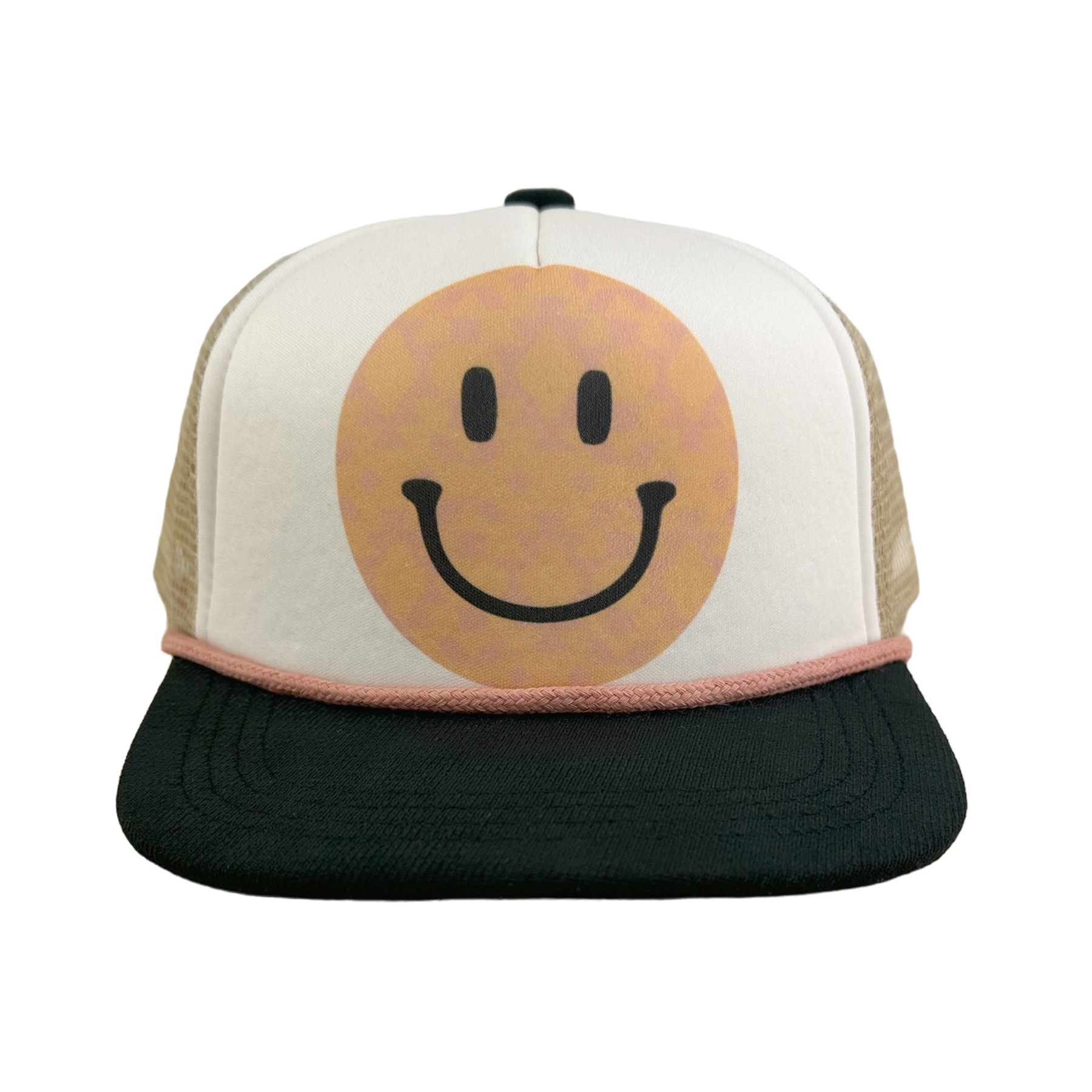 Tiny Whales Happy Camper Natural / Black Trucker Hat