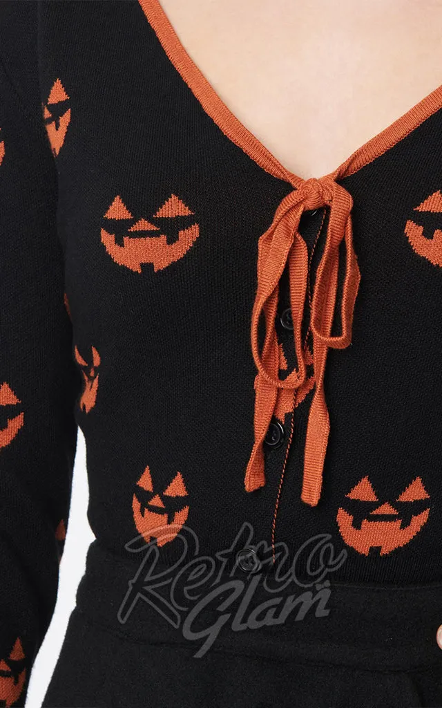 Unique Vintage Pumpkin Crop Cardigan