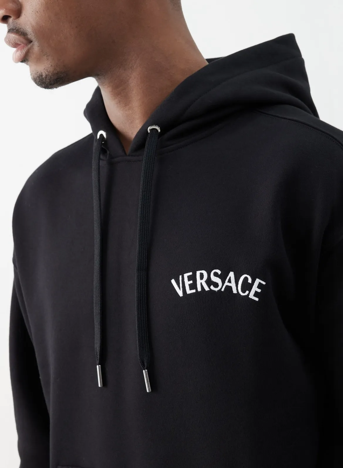 VERSACE  |Sweat Cotton Logo Luxury Hoodies