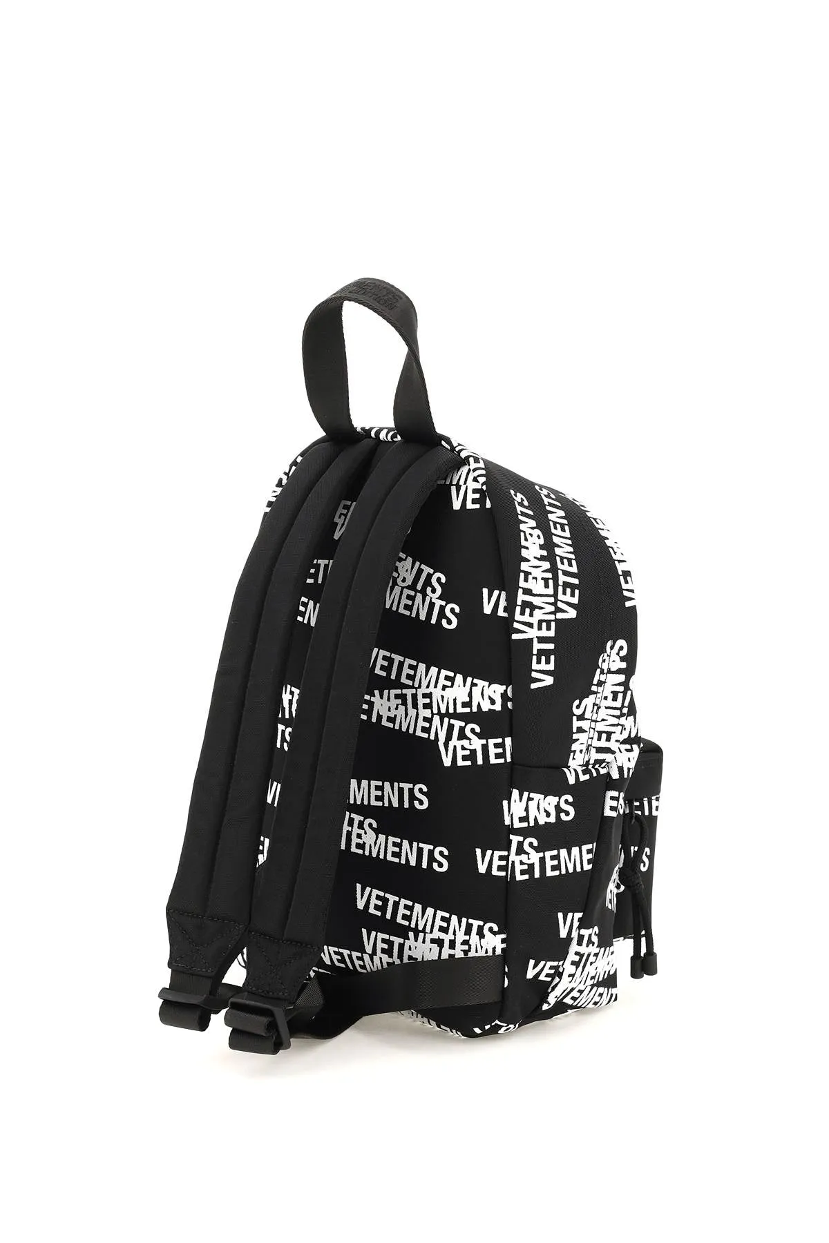 Vetements Allover Logo Printed Zipped Backpack