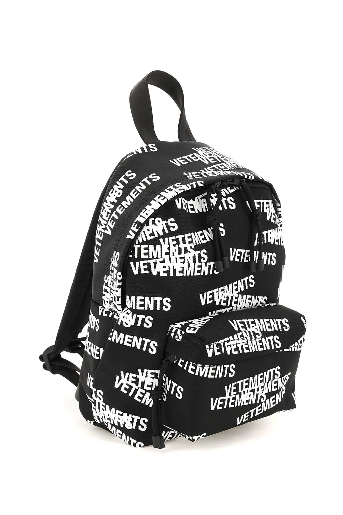 Vetements Allover Logo Printed Zipped Backpack