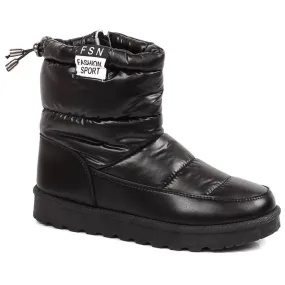 Women's metallic black snow boots Potocki